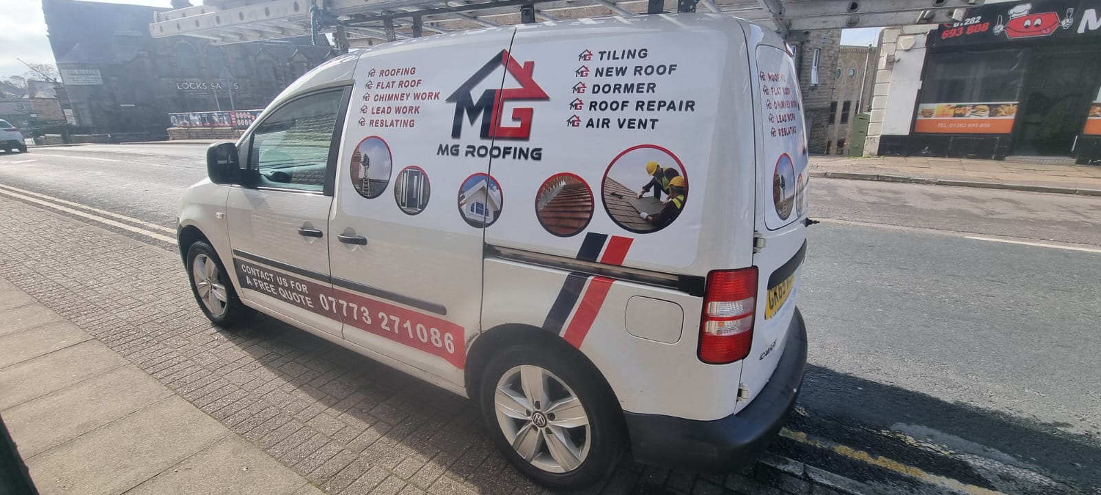 Lettered van — Bolton Van Signs job